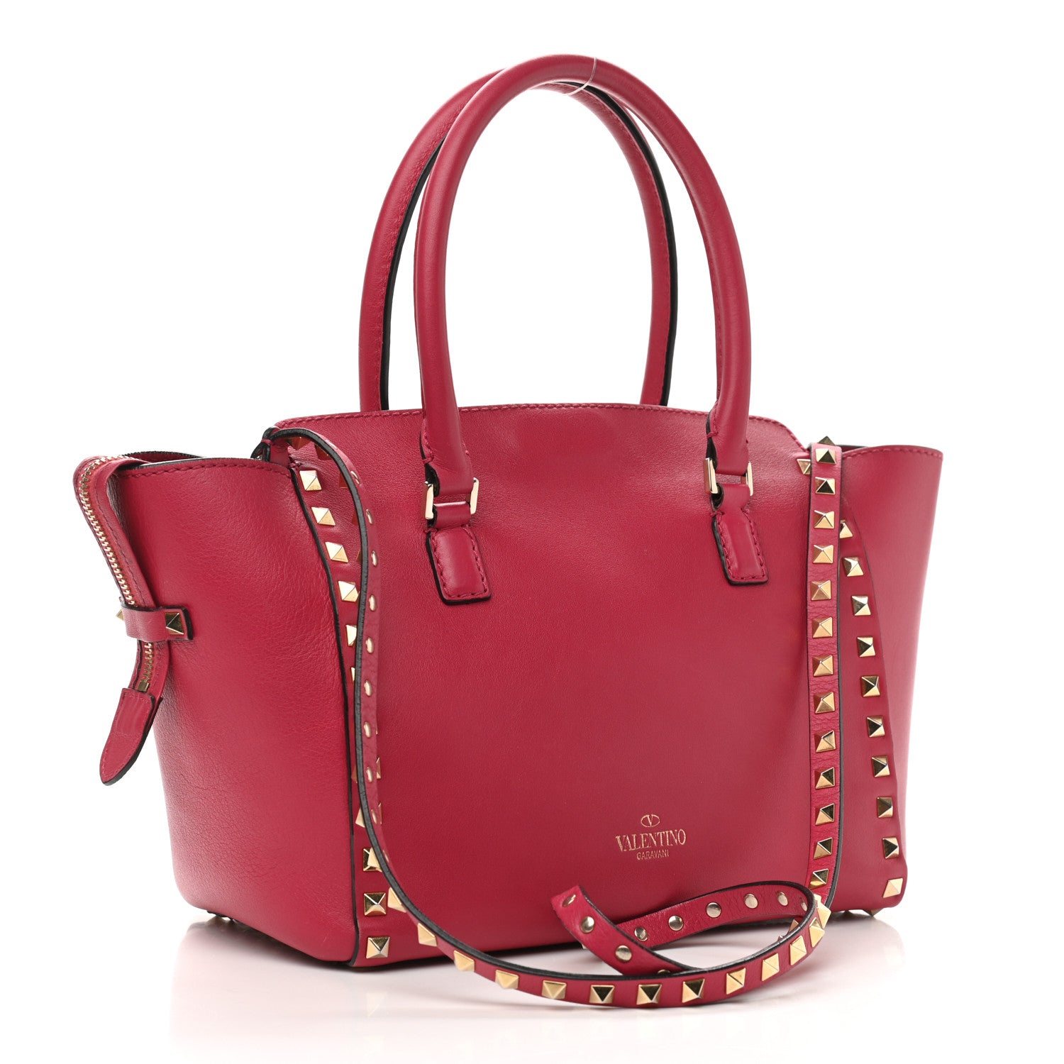 Valentino Garavani Vitello Small Rockstud Double Handle Tote Cyclamin 4 of 22