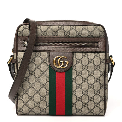Gucci GG Supreme Monogram Web Small Ophidia Messenger Bag Brown 1 of 13