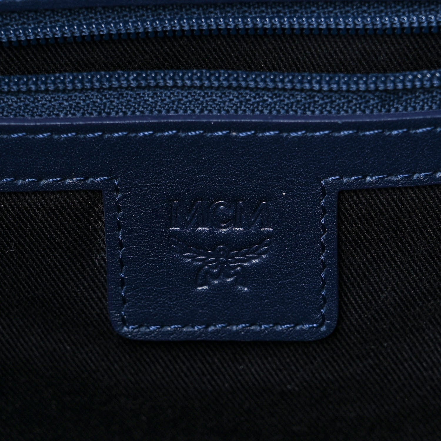 MCM Nylon Monogram Small Tivitat Two-Pocket Backpack Blue 6 of 9