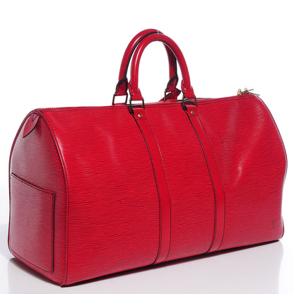 Louis Vuitton Epi Keepall 50 Rouge 3 of 7