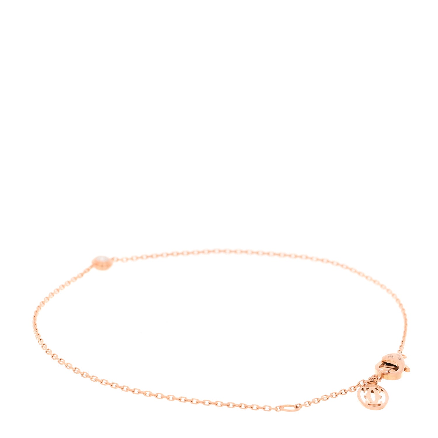Cartier 18K Pink Gold Diamond XS D'Amour Bracelet 2 of 5
