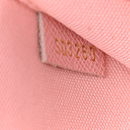 Louis Vuitton Damier Azur Pochette Felicie Chain Wallet Rose Ballerine 6 of 7