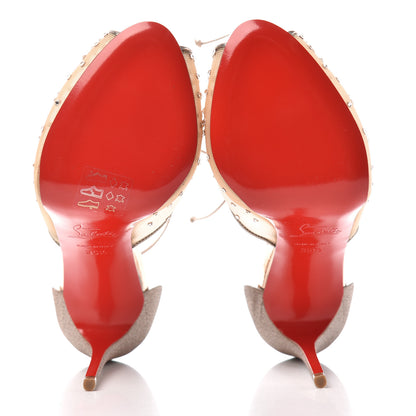 Christian Louboutin Rete Mini Glitter Maia Labella Alta 120 Peep Toe 35.5 Courtisane 6 of 10