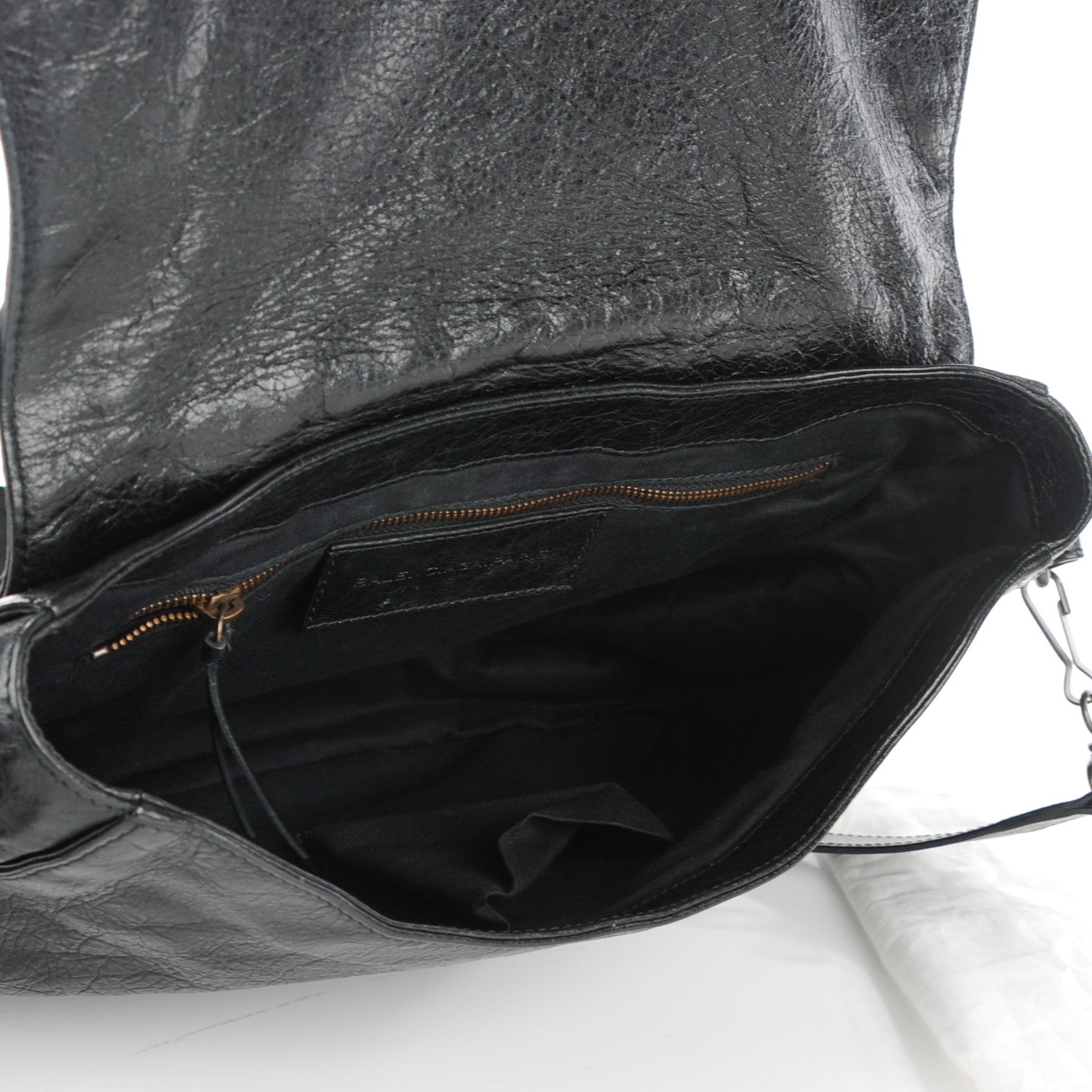 Balenciaga Agneau Classic Hardware Neo Folk Messenger Black 5 of 7