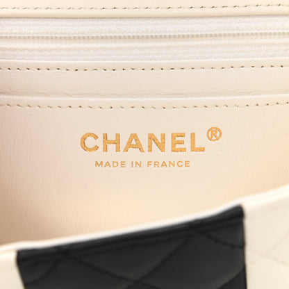 Chanel Lambskin Quilted Mini Rectangular Flap White Black 7 of 14