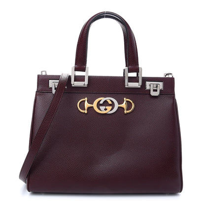 Gucci Grainy Calfskin Small Zumi Top Handle Bag Vintage Bordeaux 1 of 9