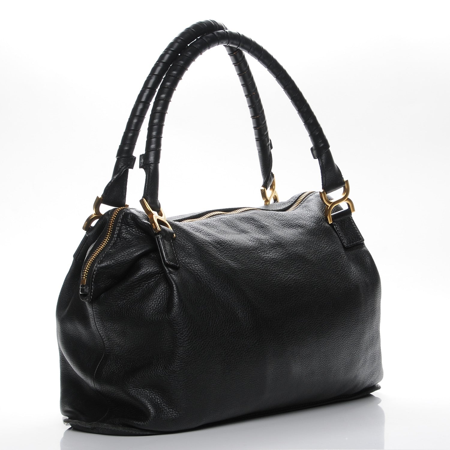 Chloe Calfskin Large Marcie Satchel Black 3 of 12