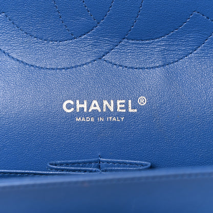 Chanel Patent Quilted Jumbo Double Flap Blue 5 of 11