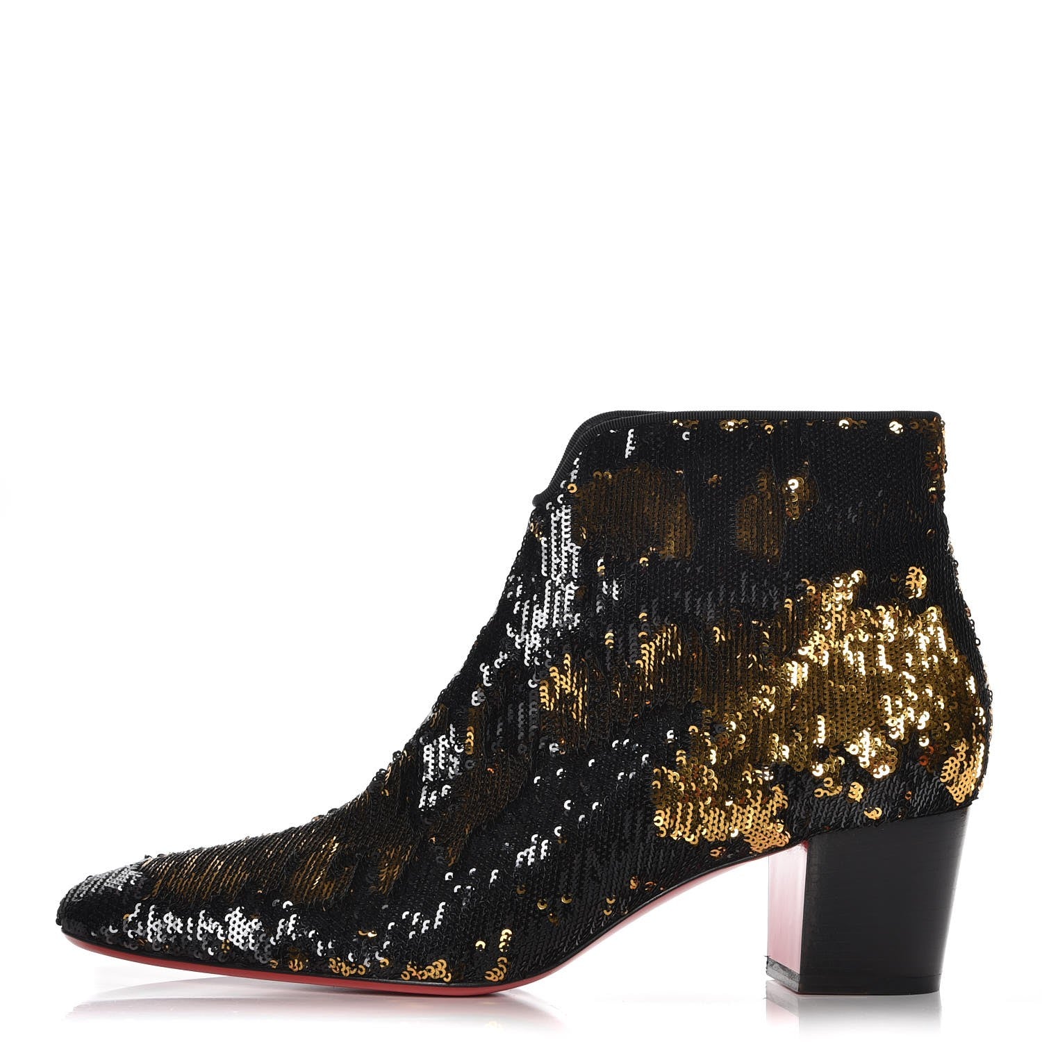 Christian Louboutin Paillettes Disco 70S Ankle Boots 42 Black Gold 1 of 8