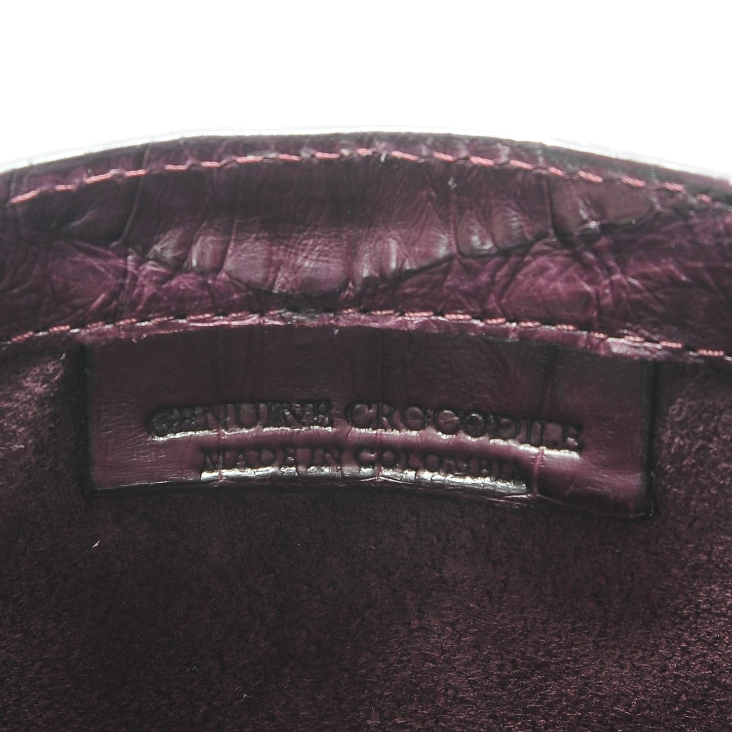 Crocodile Chain Flap Shoulder Bag Purple