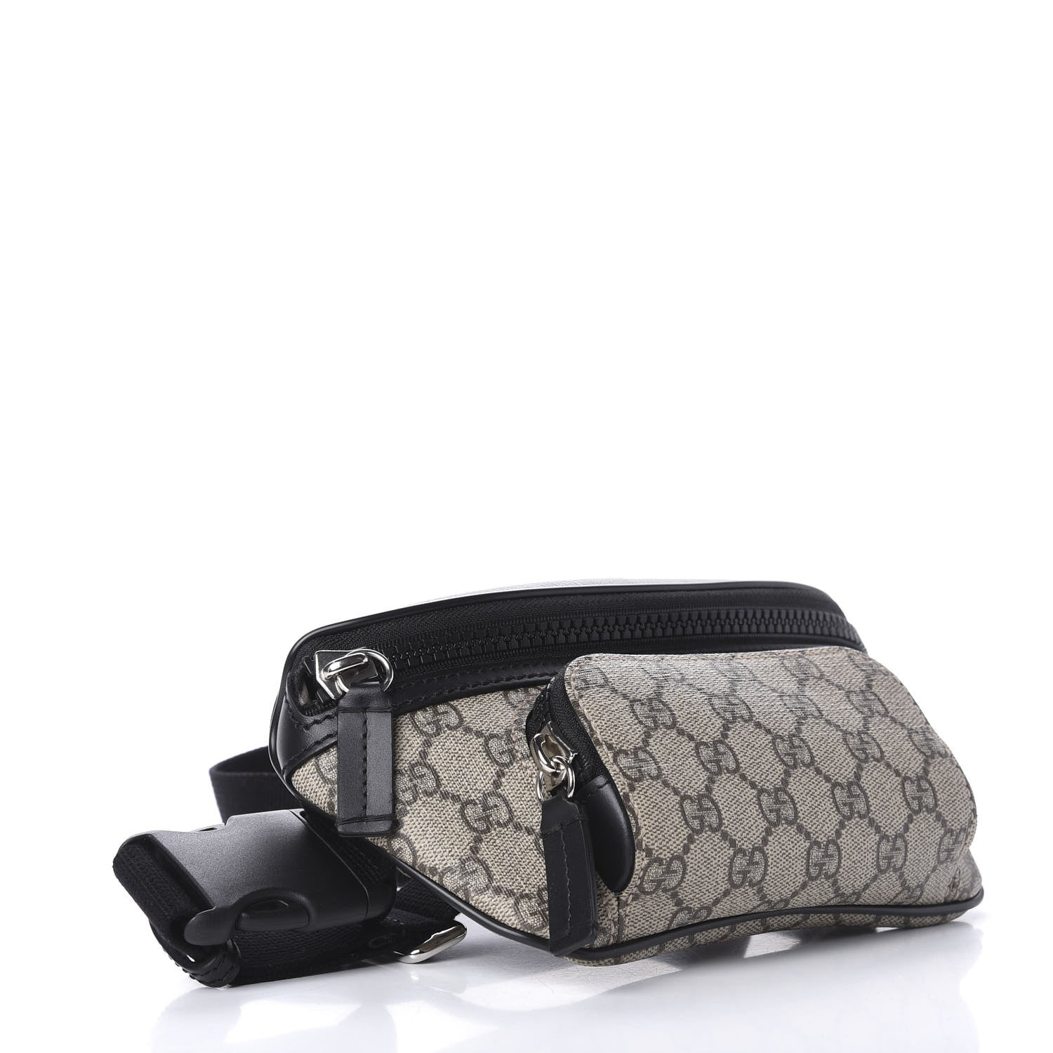 Gucci GG Supreme Monogram Belt Bag Black 4 of 10