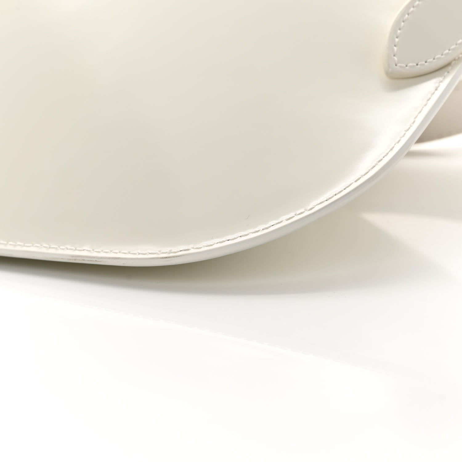 Bottega Veneta Brushed Calfskin Cradle Fold Over Shoulder Bag White Parakeet 9 of 13