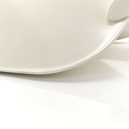 Bottega Veneta Brushed Calfskin Cradle Fold Over Shoulder Bag White Parakeet 9 of 13