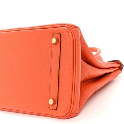 Hermes Taurillon Clemence Birkin 30 Feu 10 of 14