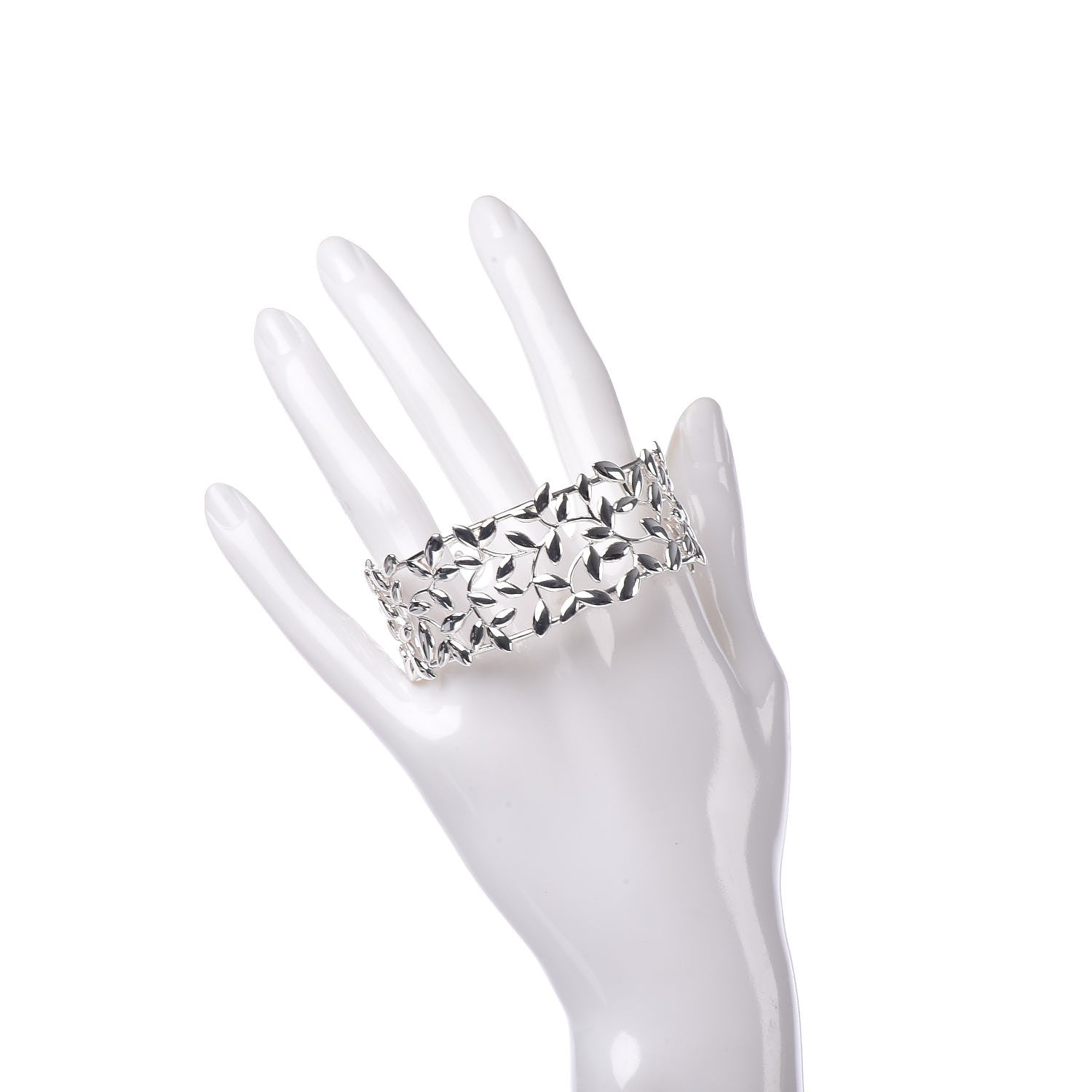 Tiffany Sterling Silver Paloma Picasso Olive Leaf Cuff Bracelet 2 of 5