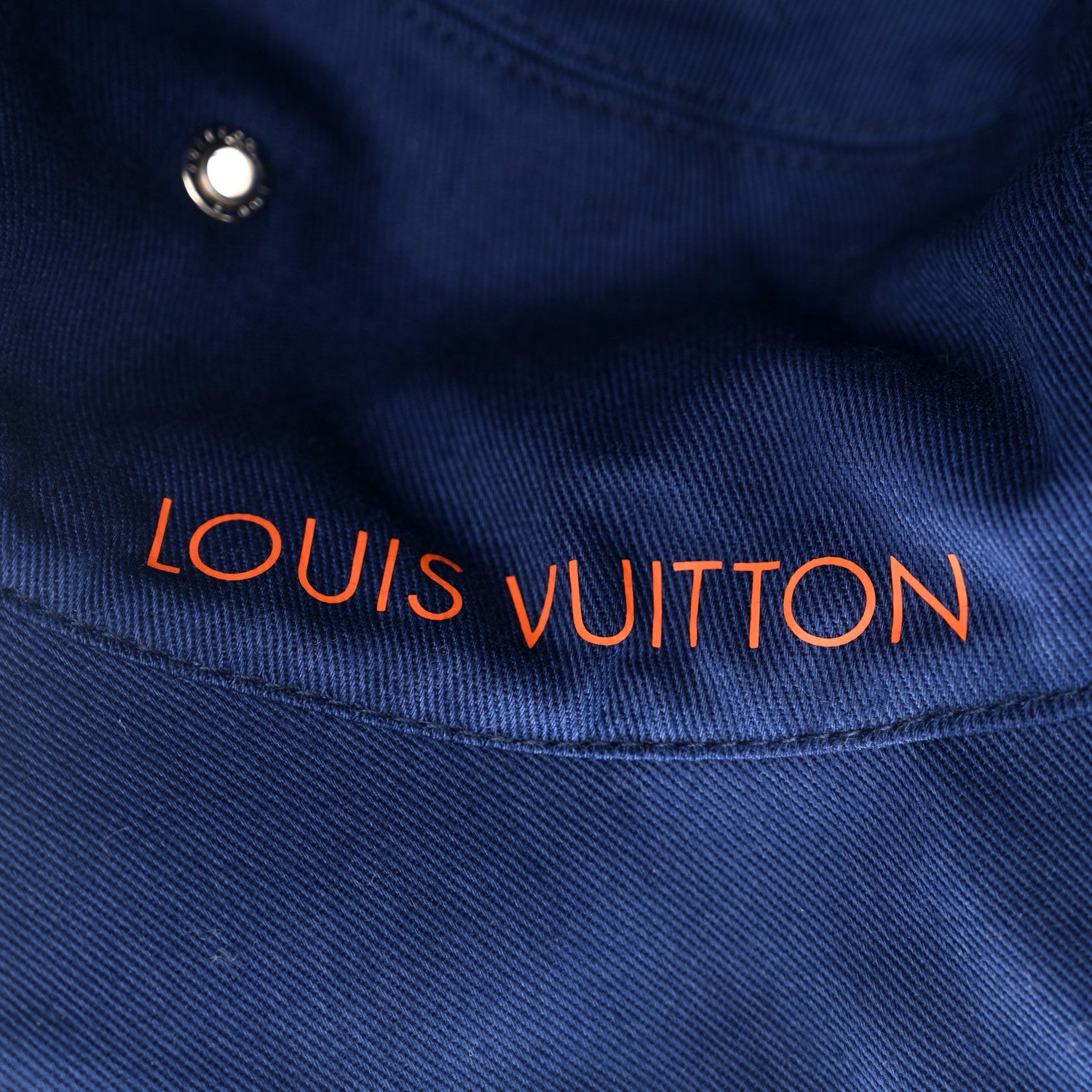 Louis Vuitton Monogram Denim Transformable Bob Bucket Hat 58 Blue Orange 9 of 11