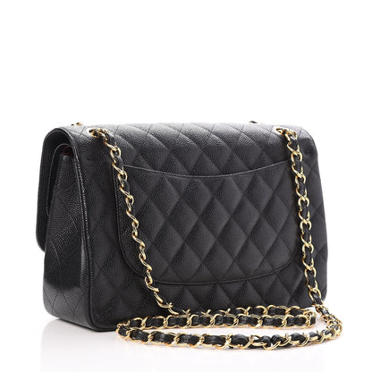 Chanel Caviar Quilted Jumbo Double Flap Black 4 of 8