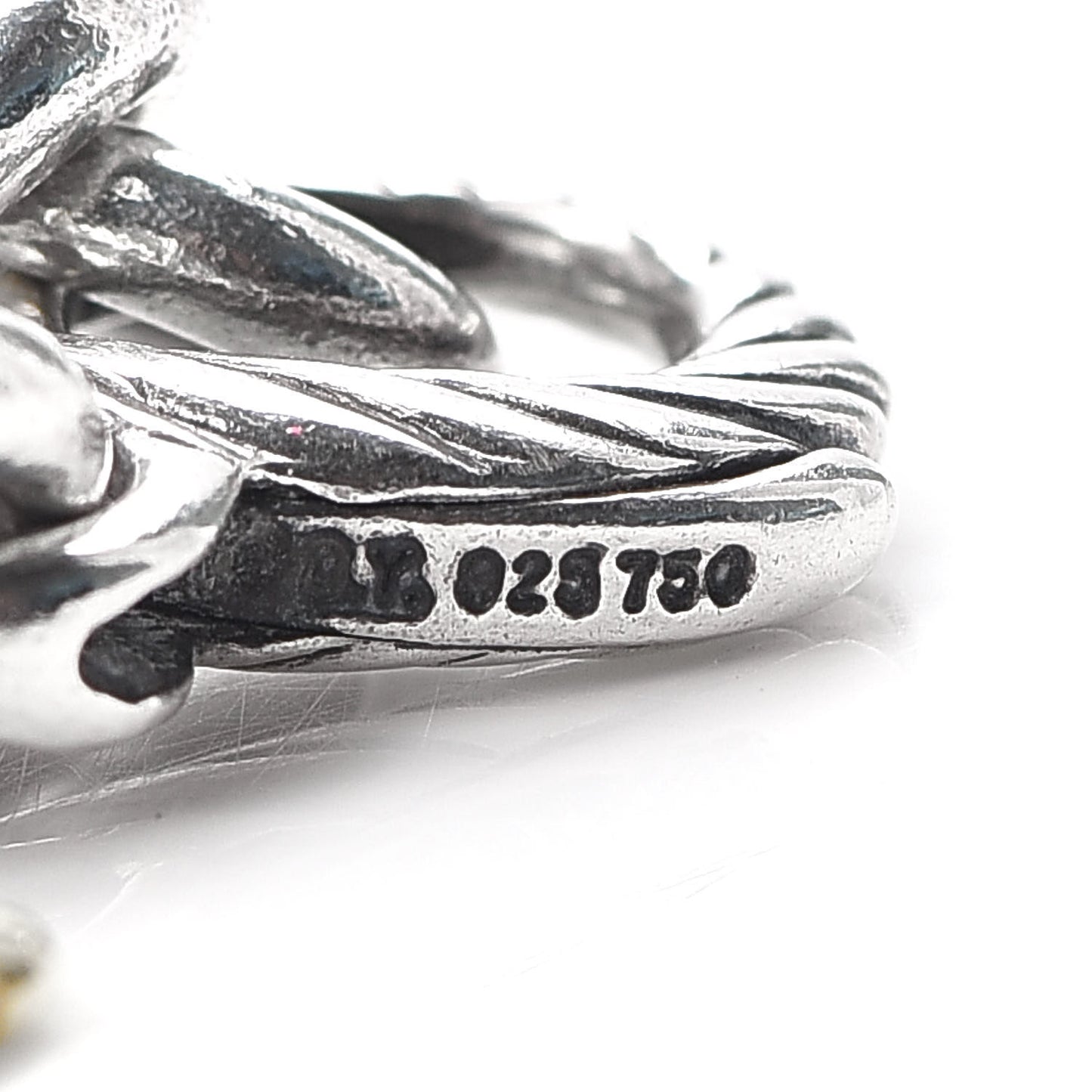 Sterling Silver 18K Yellow Gold Figaro Link Bracelet