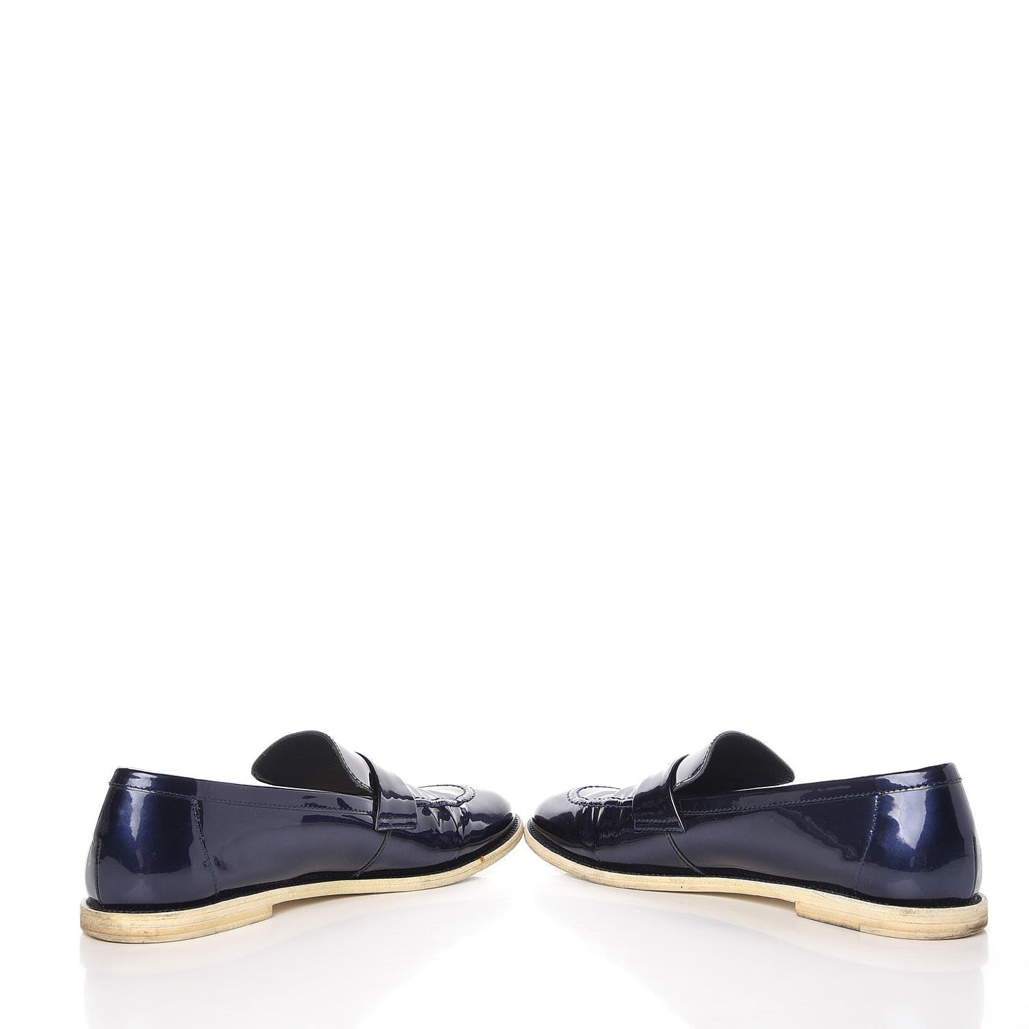 Patent CC Moccasin Loafers 40 Navy