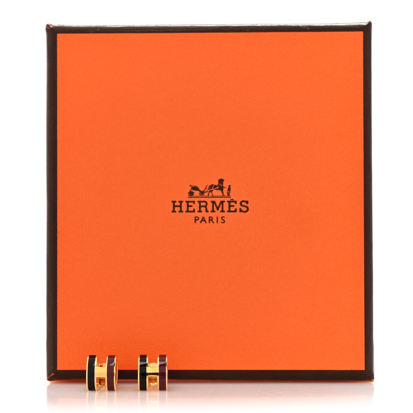 Gold Lacquered Mini Pop H Rocabar Earrings Galaxie