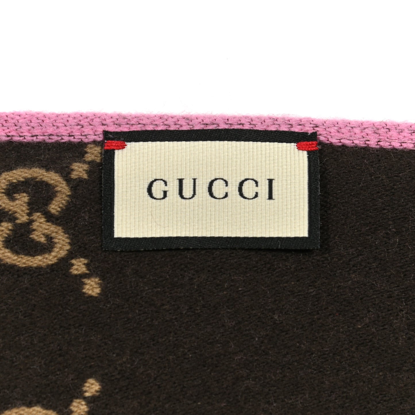 Wool Silk GG Monogram Ripon Simple Scarf Roseate
