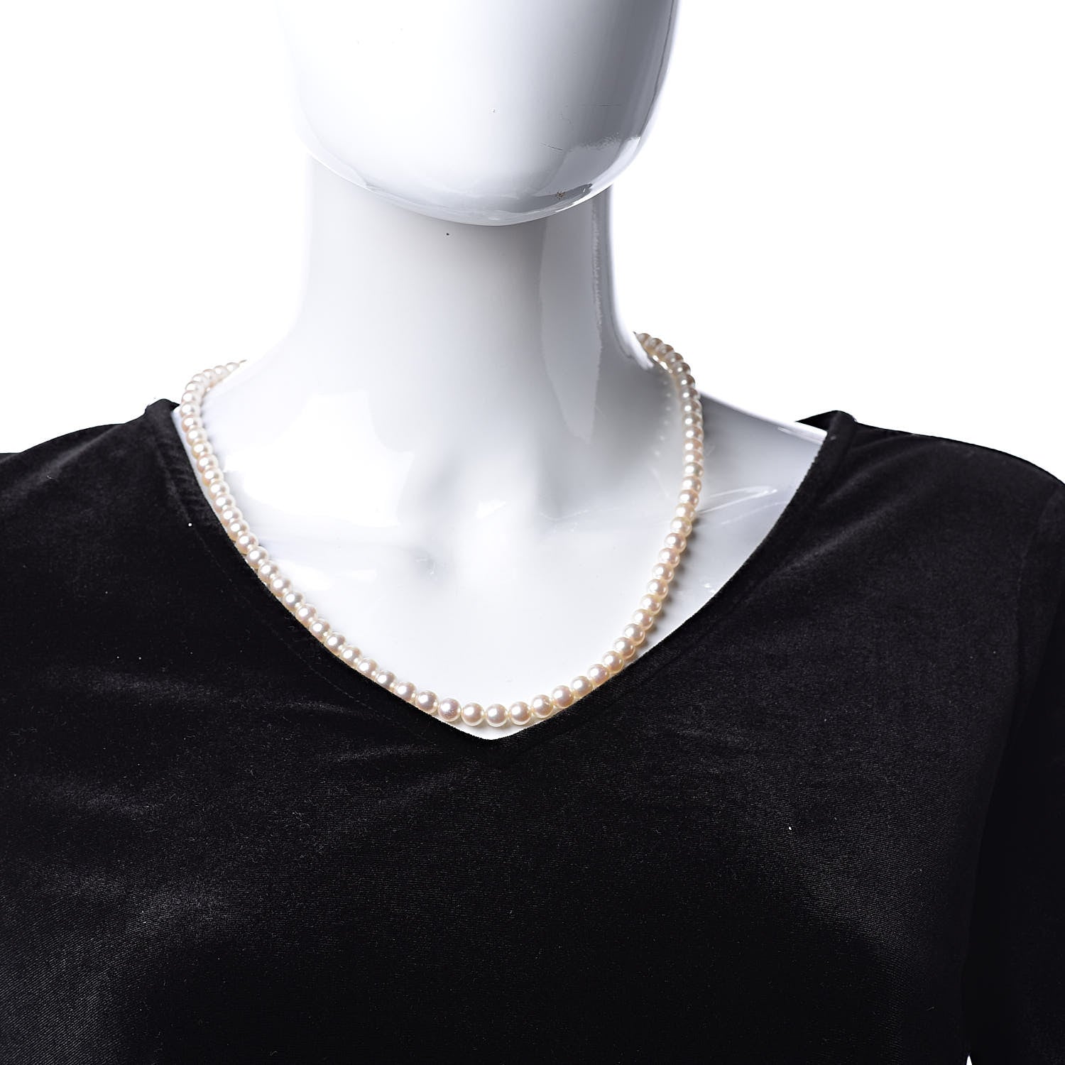 Mikimoto 14K White Gold Akoya Pearl 6-6.5mm Strand Necklace 22" 2 of 9