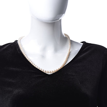 Mikimoto 14K White Gold Akoya Pearl 6-6.5mm Strand Necklace 22" 2 of 9