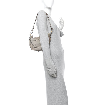 Saint Laurent Suede Calfskin Small Hobo Beige 2 of 12