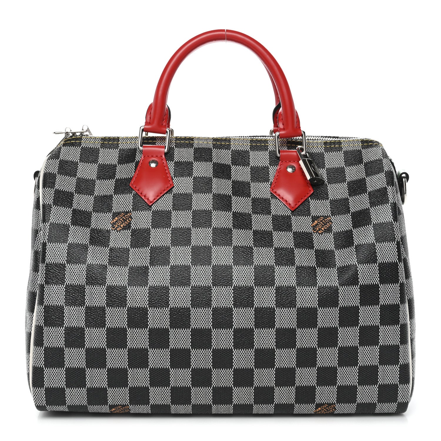 Louis Vuitton Damier Speedy Bandouliere 30 Black White 1 of 9