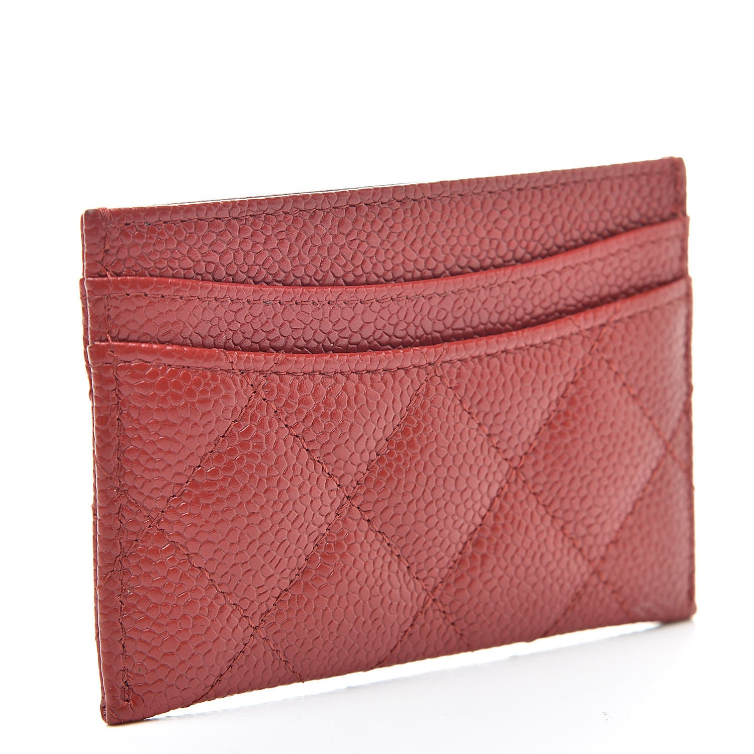 Chanel Caviar Quilted Card Holder Red 3 of 13