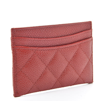 Chanel Caviar Quilted Card Holder Red 3 of 13