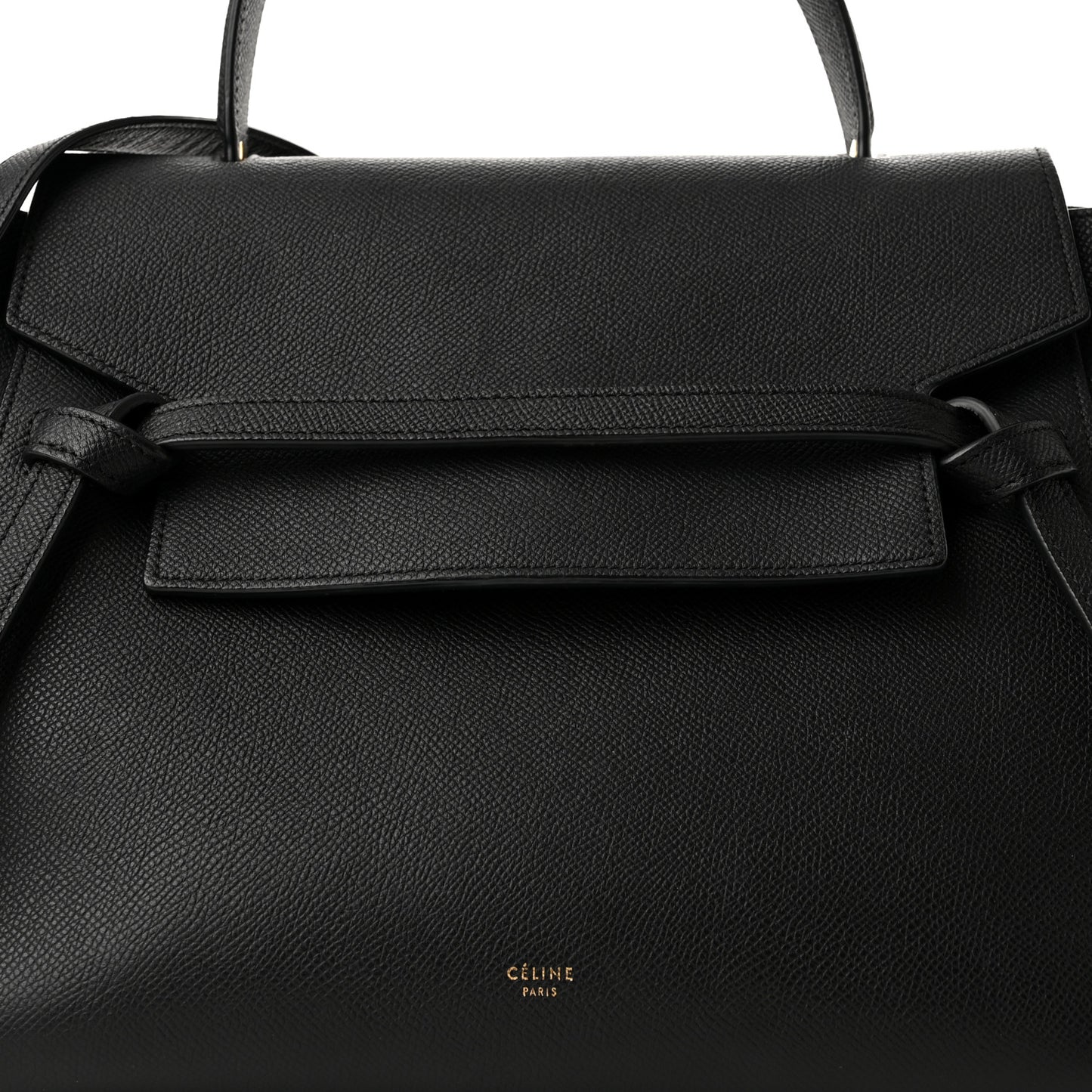 Grained Calfskin Mini Belt Bag Black