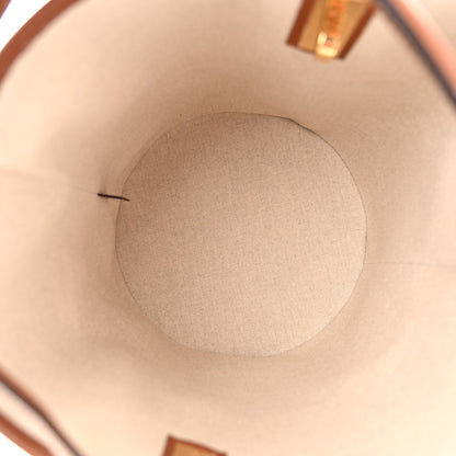 Celine Canvas Calfskin Logo Bucket 16 Bag Natural Tan 6 of 12