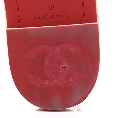 Chanel Suede Espadrille Sandals 38 Red 10 of 11