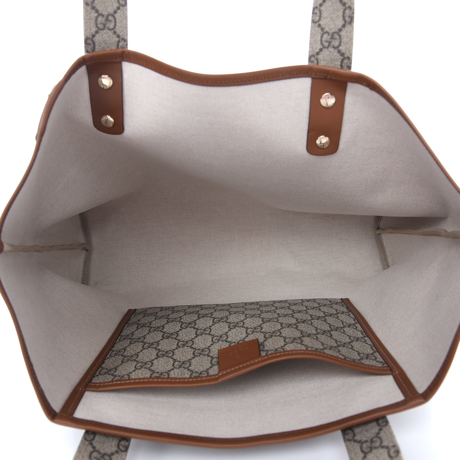 Gucci GG Plus Monogram Medium Signature Web Loop Tote Brown 5 of 9