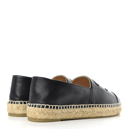 Chanel Lambskin CC Espadrilles 37 Black 4 of 9