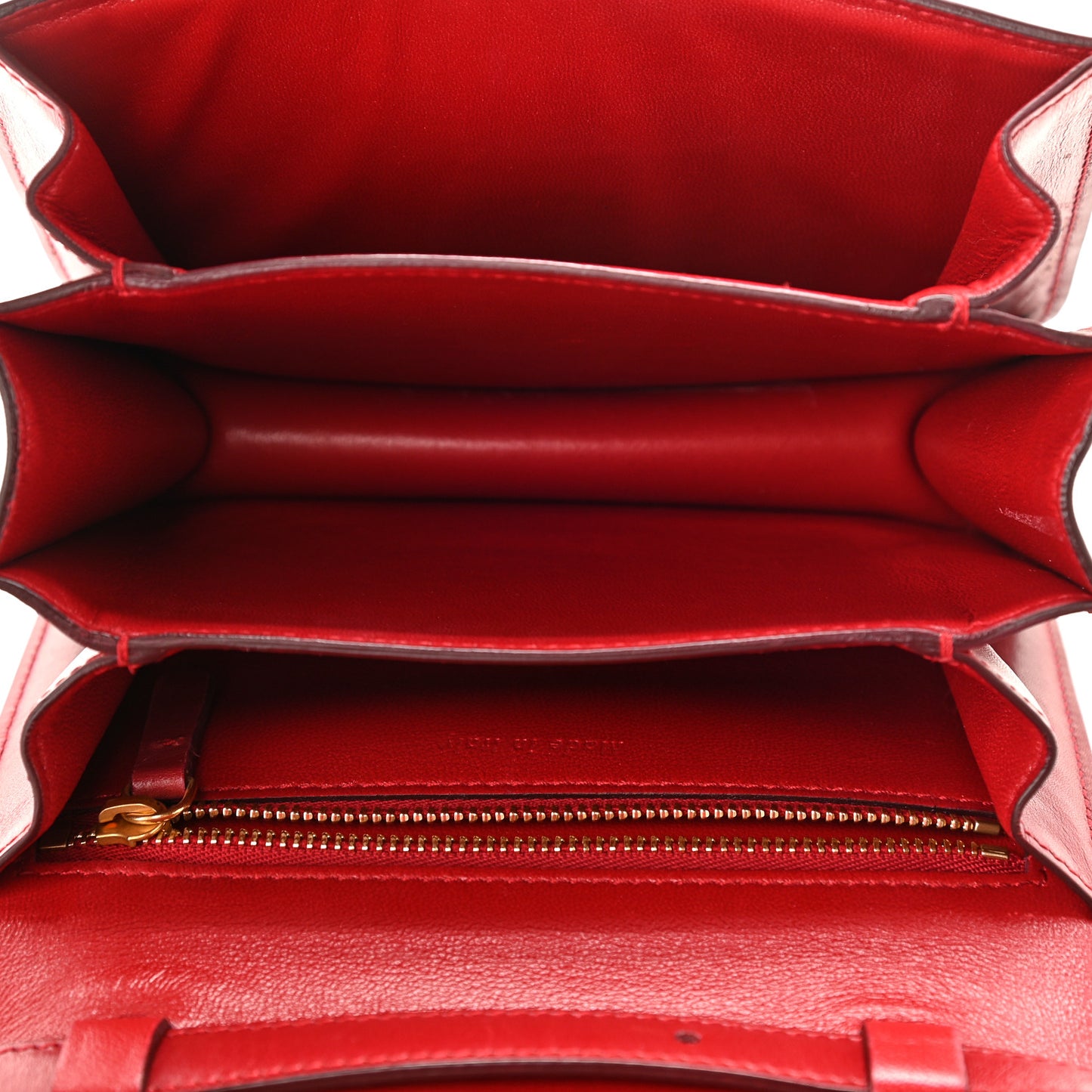 Smooth Calfskin Small Classic Box Flap Bag Red