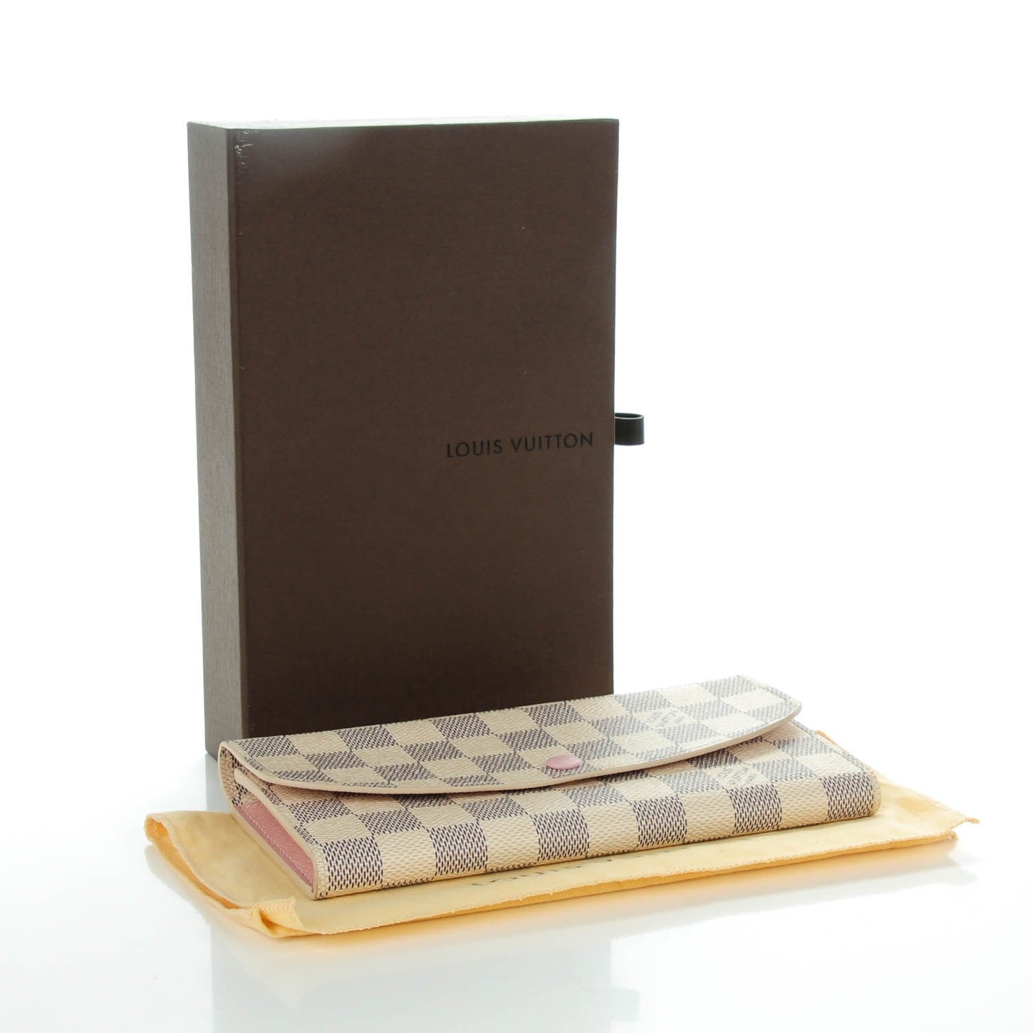 Louis Vuitton Damier Azur Emilie Wallet Rose Ballerine 4 of 8