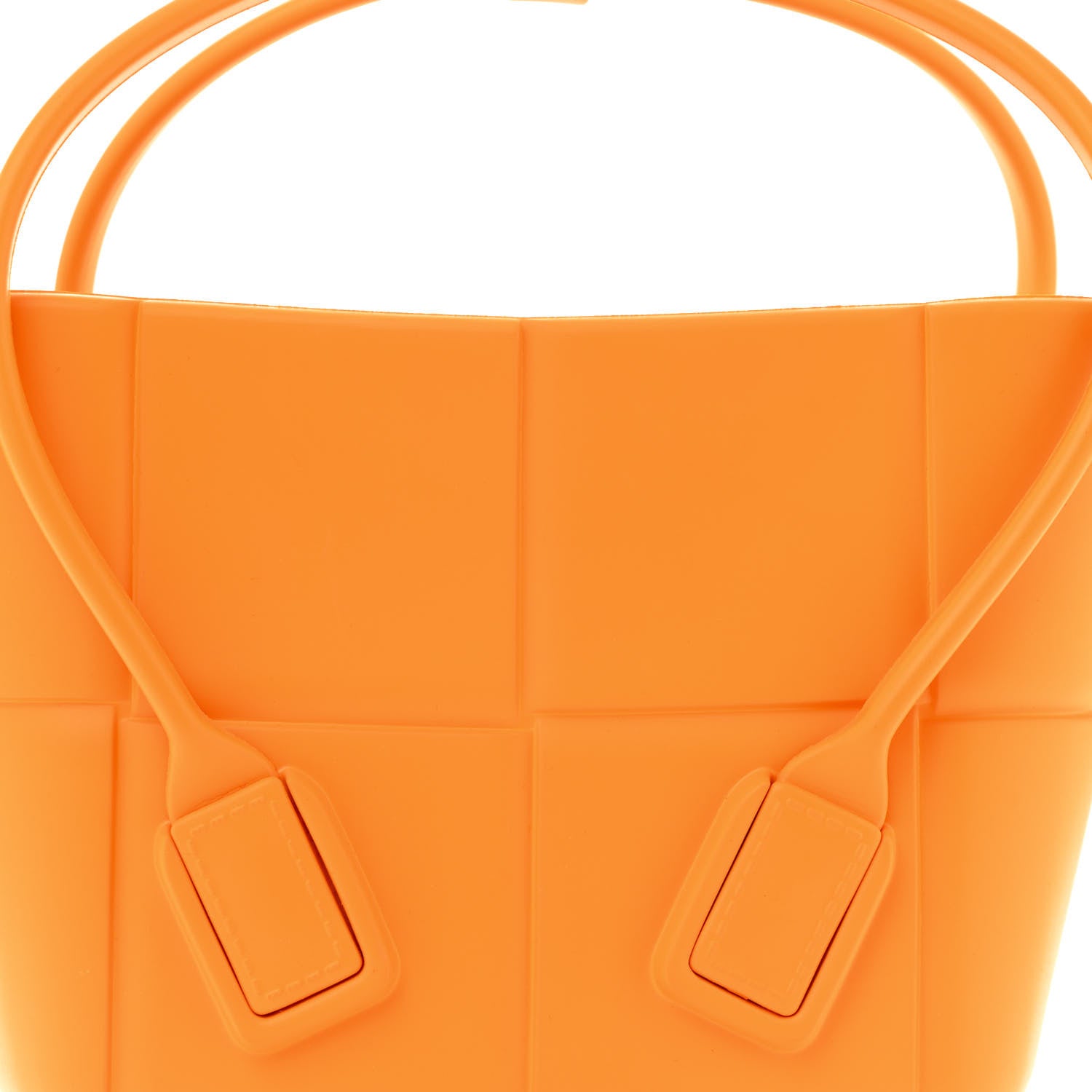 Bottega Veneta Rubber Maxi Intrecciato Mini Arco Tangerine 7 of 11