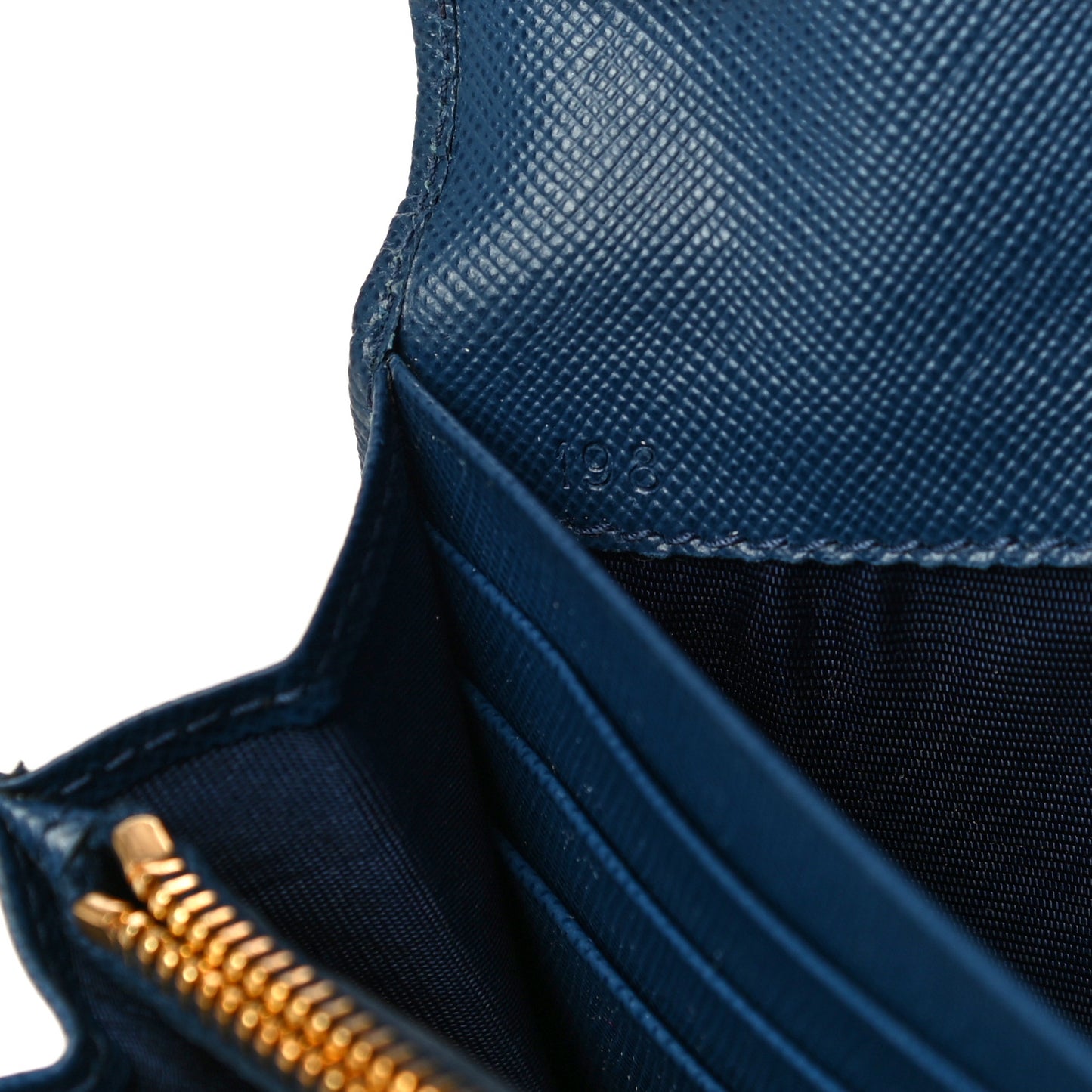 Saffiano Metal Continental Flap Wallet Bleuette