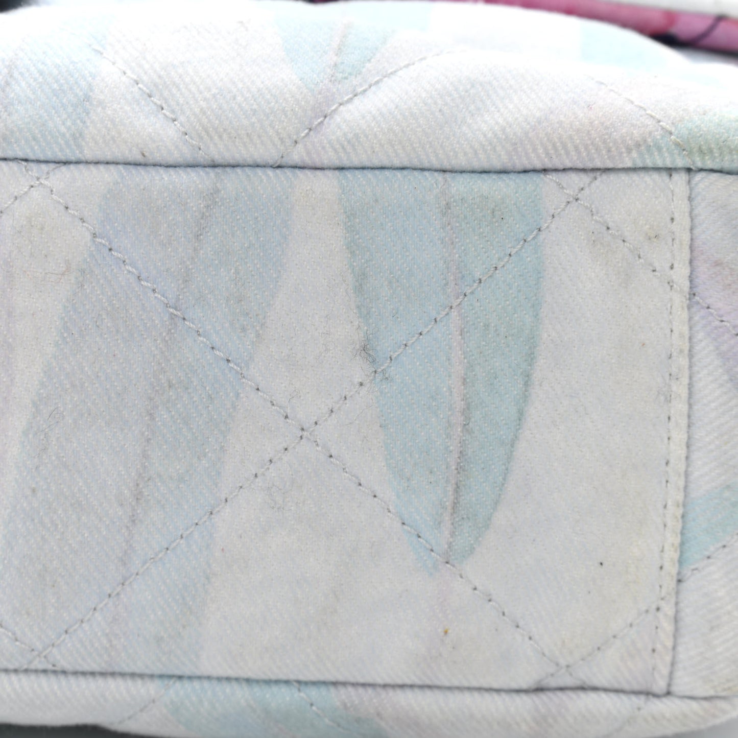 Canvas Quilted Jungle Jeans Flap White Multicolor