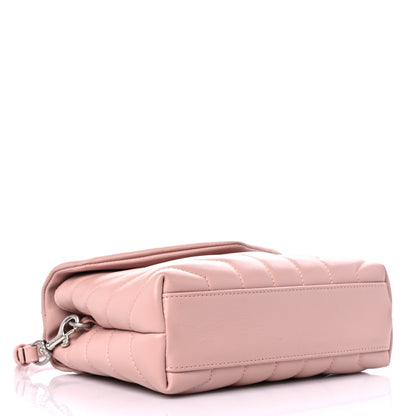 Saint Laurent Calfskin Y Quilted Monogram Toy Loulou Chain Satchel Pale Pink 4 of 14
