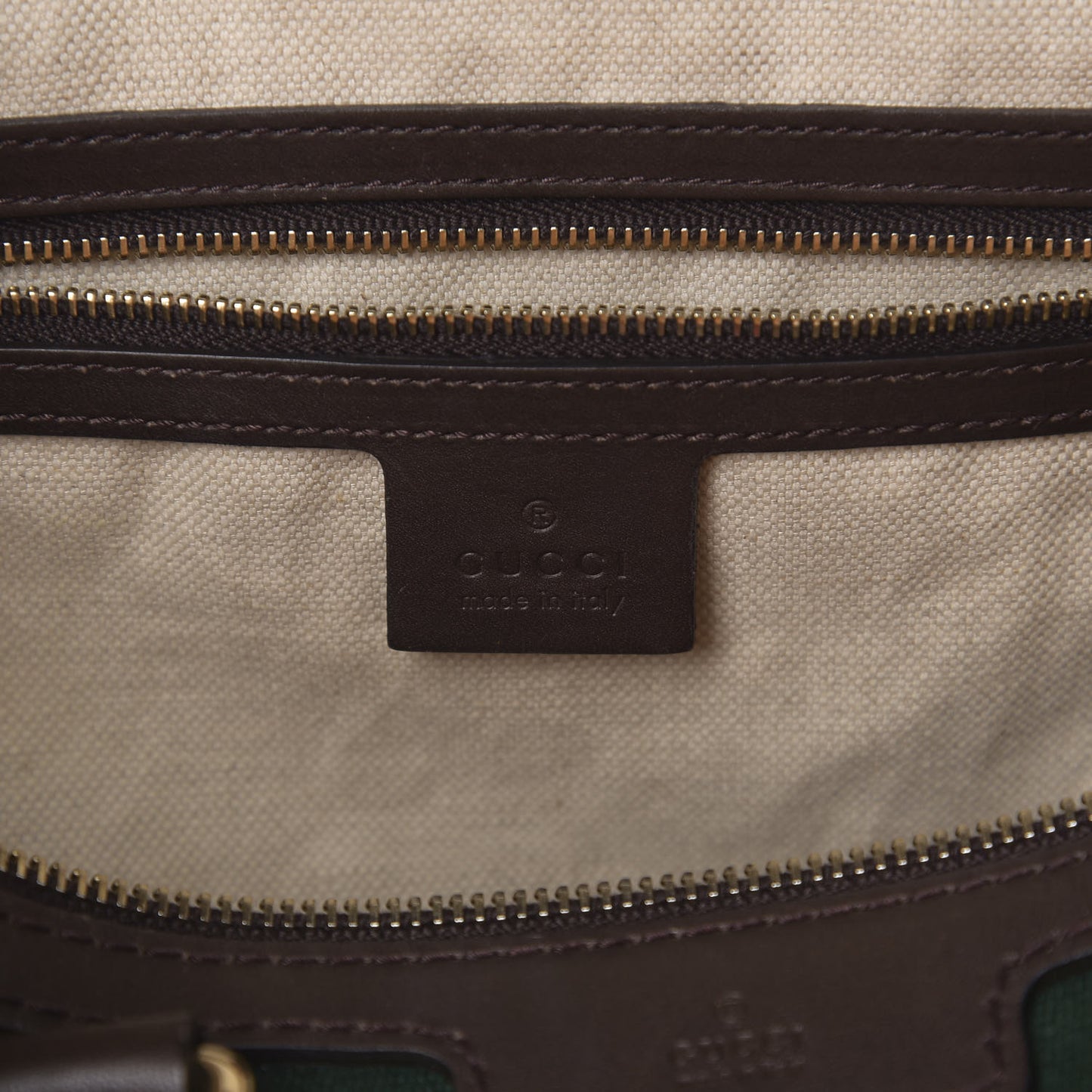 Monogram Vintage Web Medium Boston Dark Brown