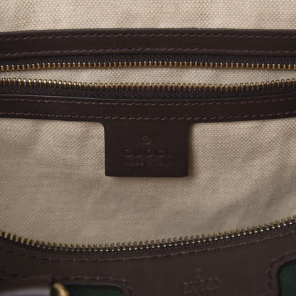 Gucci Monogram Vintage Web Medium Boston Dark Brown 7 of 9