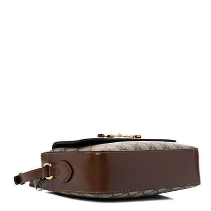 Gucci GG Supreme Monogram Small Horsebit 1955 Shoulder Bag Beige Brown Sugar 4 of 13