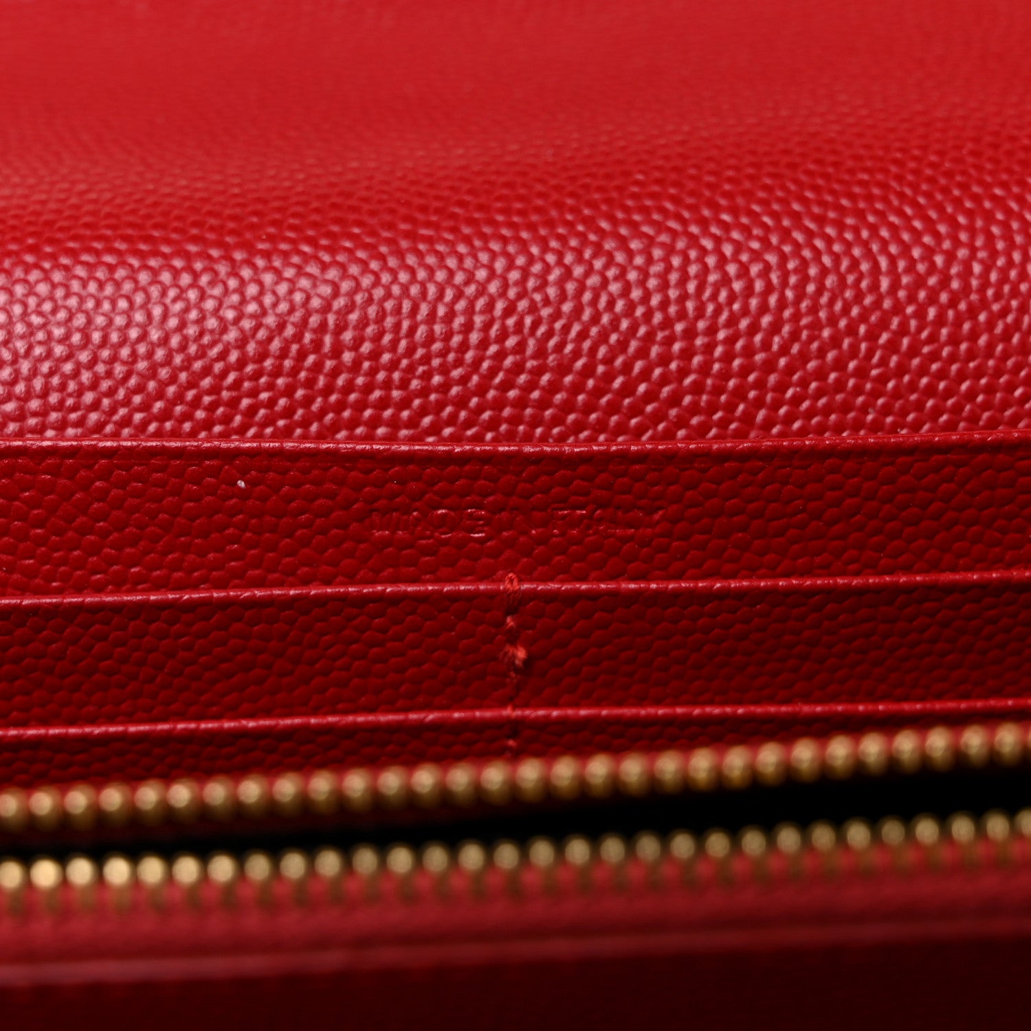 Saint Laurent Grain De Poudre Matelasse Chevron Monogram Chain Wallet Bandana Red 7 of 10