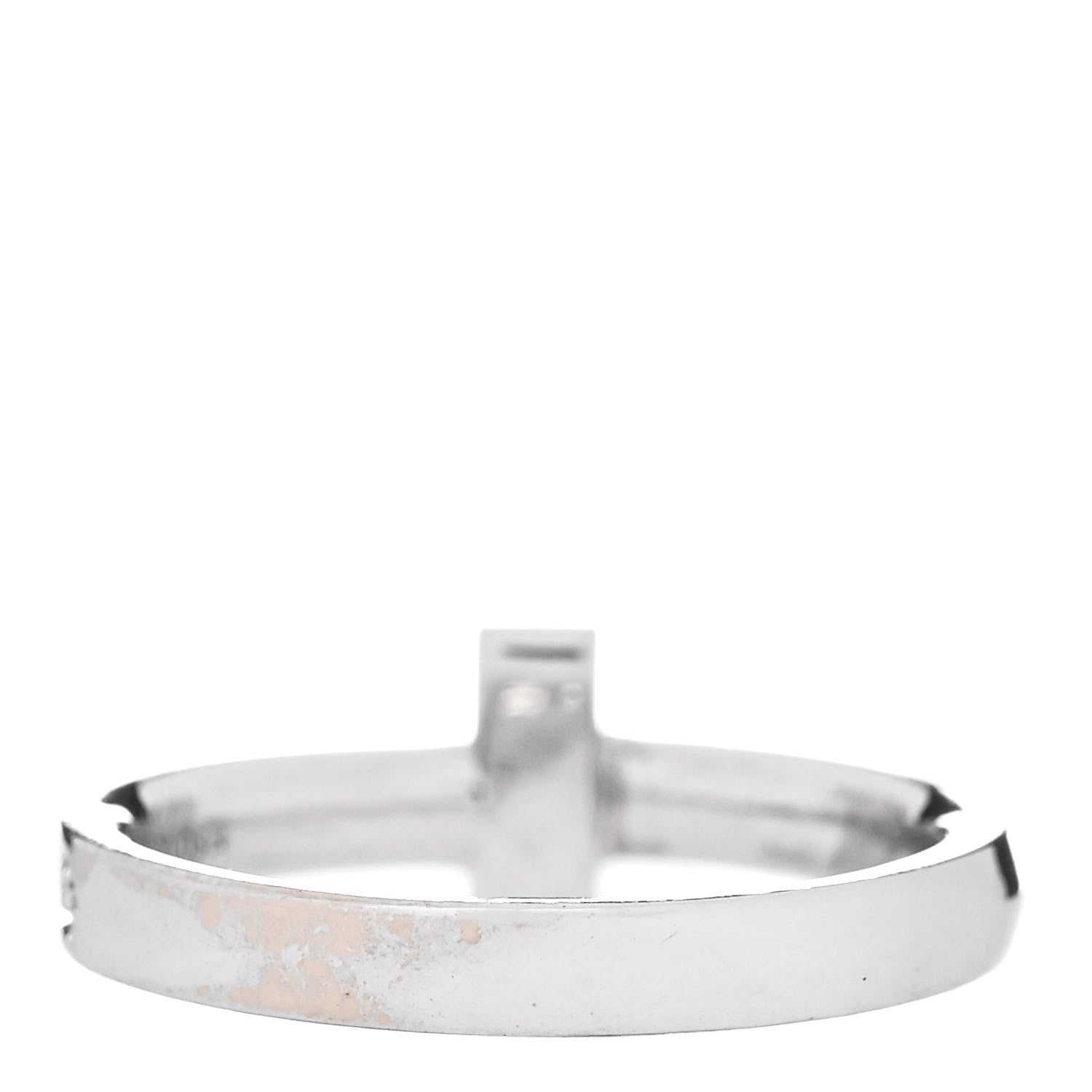 Tiffany 18K White Gold Diamond T T1 Ring 52 6 3 of 4