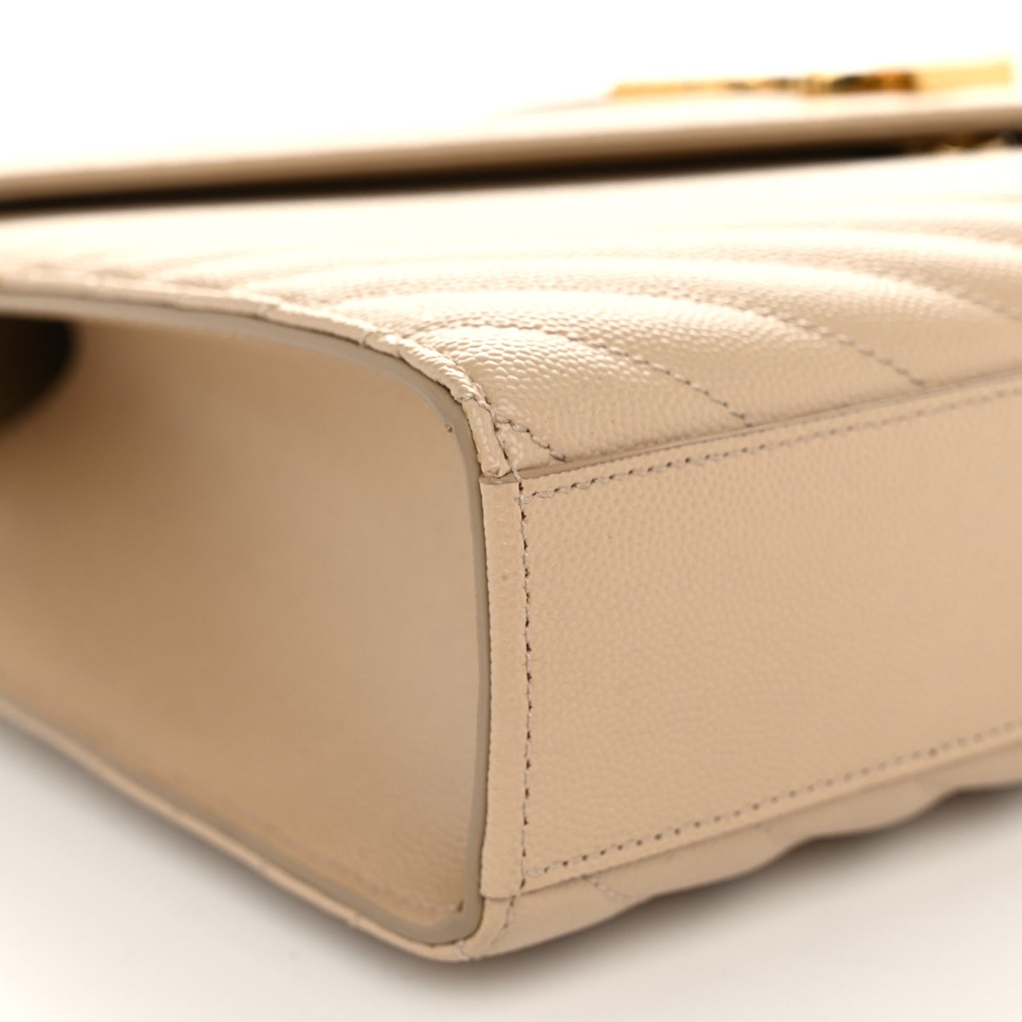 Grain De Poudre Matelasse Chevron Large Monogram Satchel Nude Powder