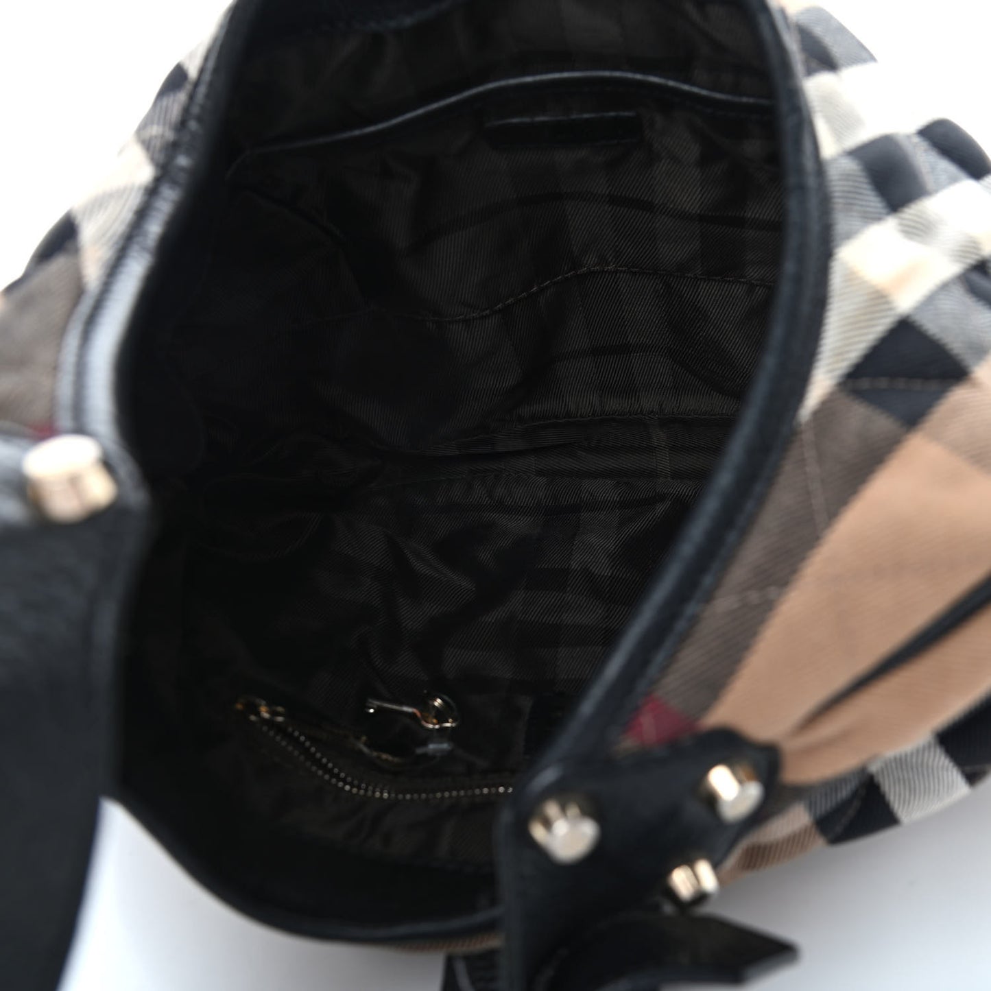 House Check Quilted Brook Hobo Black