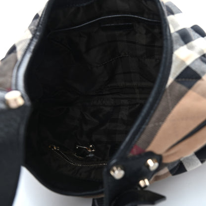 Burberry House Check Quilted Brook Hobo Black 3 of 6
